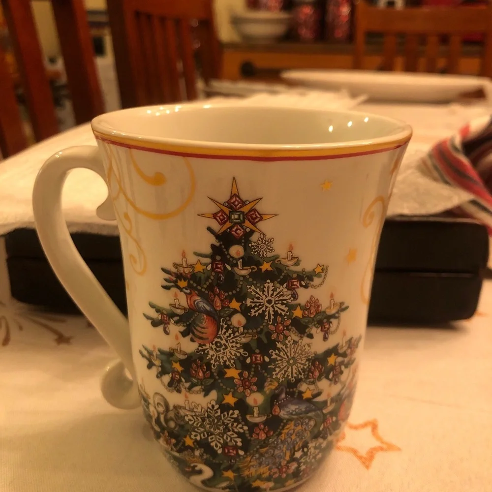 HTF Williams Sonoma Twas the Night Before Christmas SANTA/TREE Mug